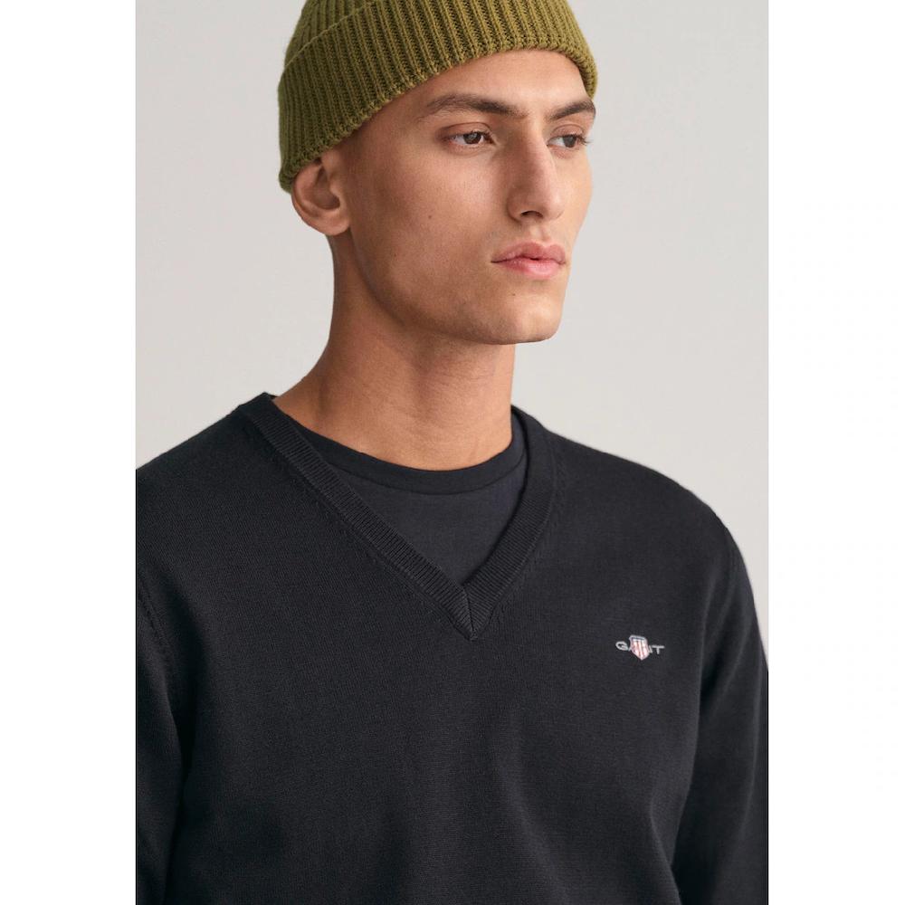 Gant V-Ausschnitt-Pullover »Classic Cotton V-Neck« Premium Strickjersey Aus Weicher 100% Baumwolle Übergangspullover ▷ Kaufen