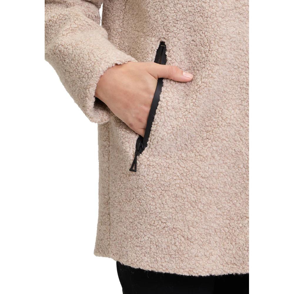 Gil Bret Wolljacke Mit Kapuze Aus Teddyfell Und Mit Kapuze