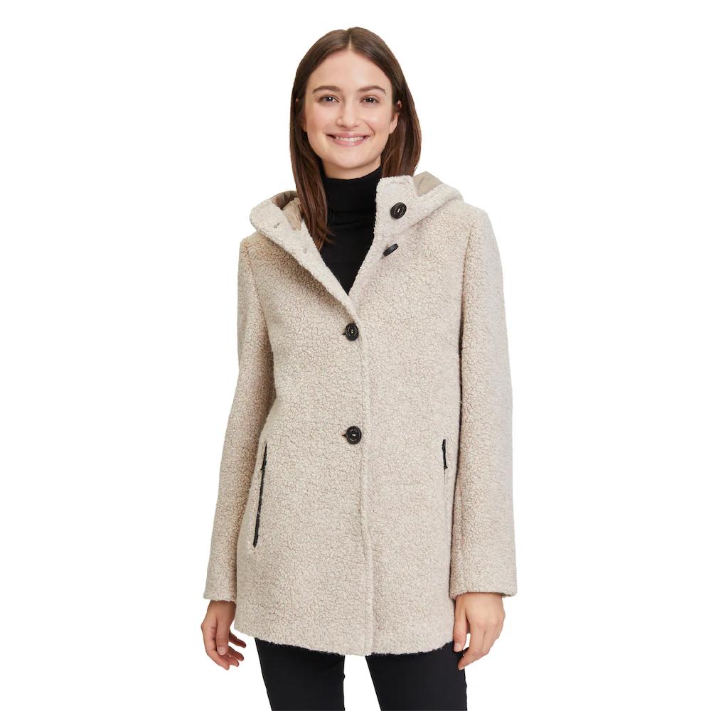 Gil Bret Wolljacke mit Kapuze aus Teddyfell und mit Kapuze