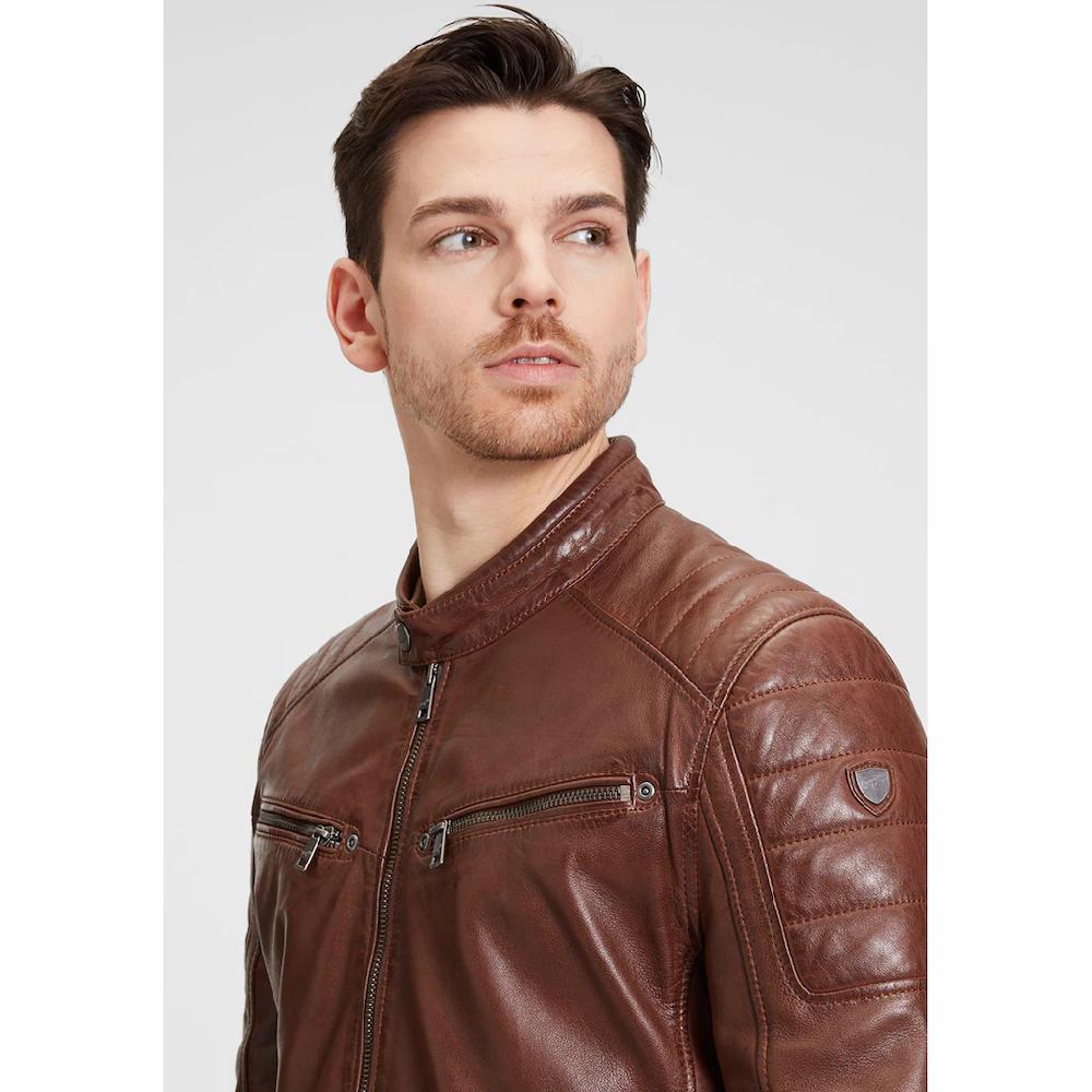 Gipsy Lederjacke »GBDerry LAORV« Mit Stehkragen Reißverschluss Schulterpasse ▷ Kaufen