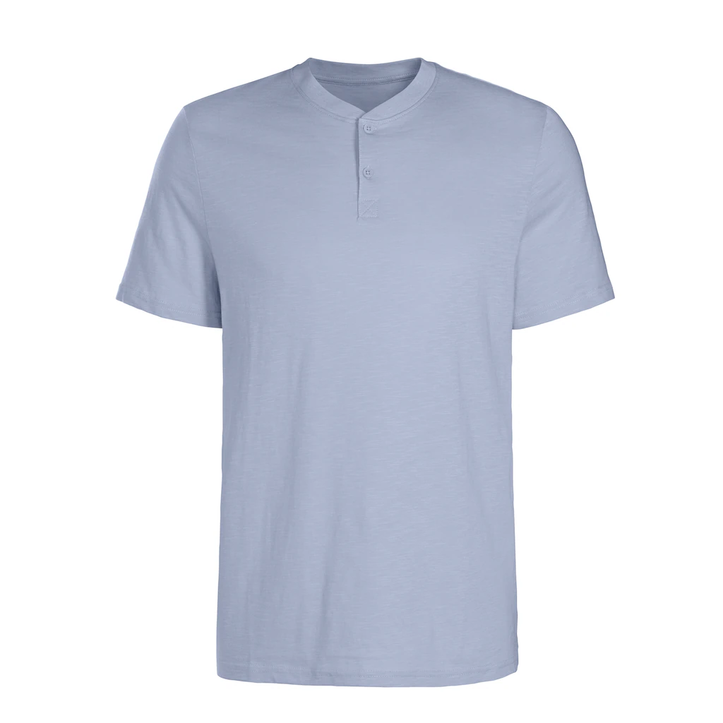 H.I.S Henleyshirt Kurzarmshirt Mit Henleykragen Strukturierte Baumwolle ▷ Kaufen