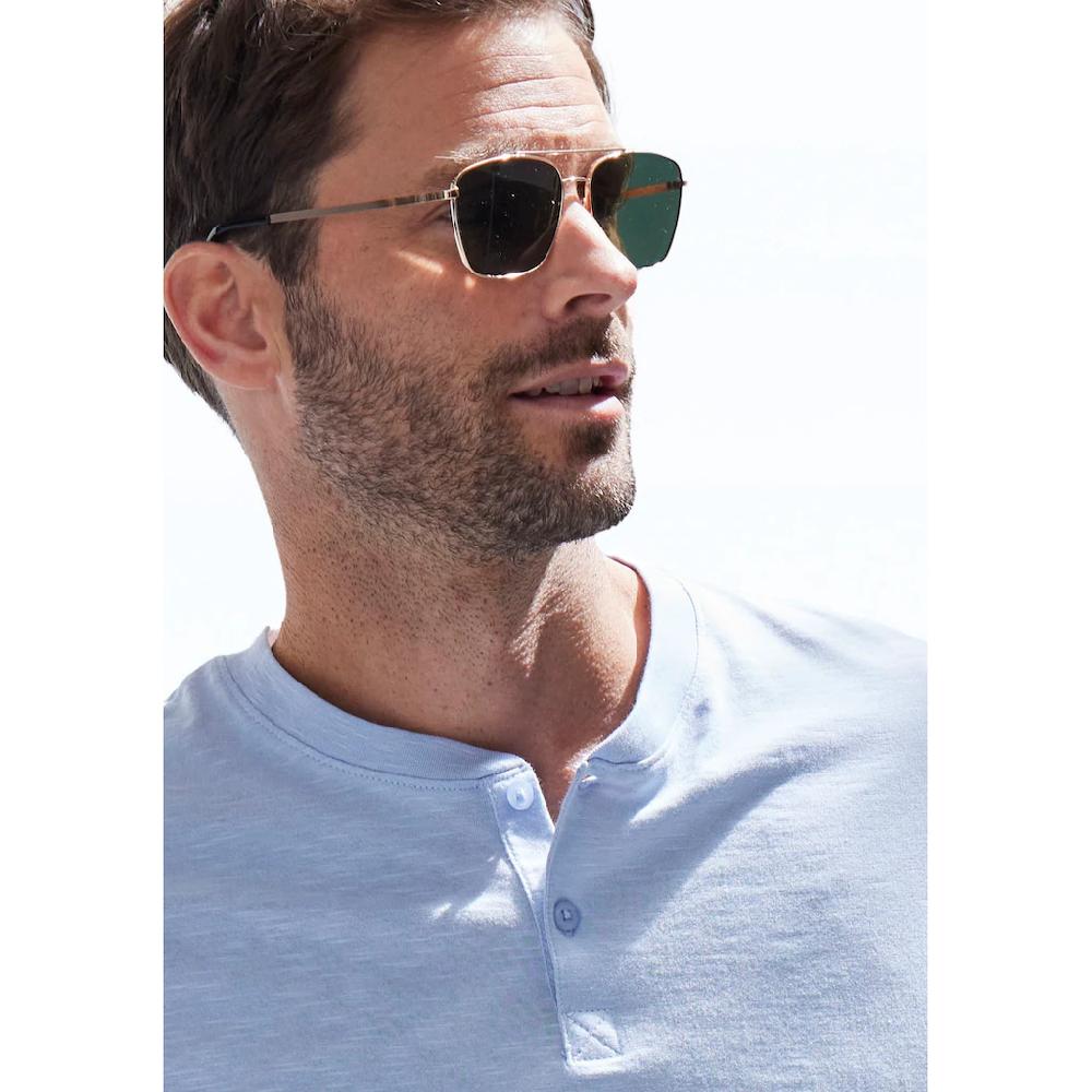 H.I.S Henleyshirt Kurzarmshirt Mit Henleykragen Strukturierte Baumwolle ▷ Kaufen