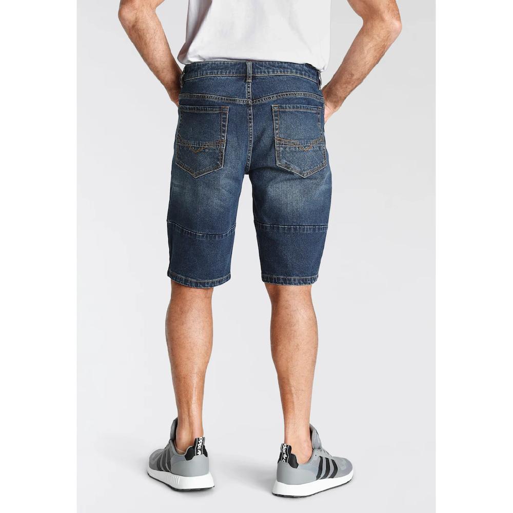 H.I.S Jeansbermudas Entspannte Passform Gerader Beinschnitt Modische Washed-Optik ▷ Kaufen