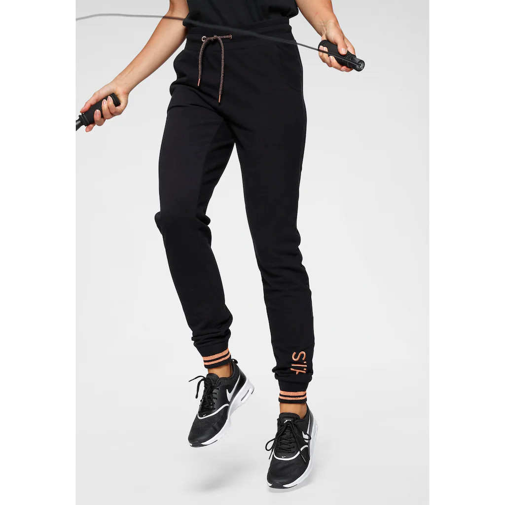 H.I.S Jogginghose mit metallisch glänzenden Details