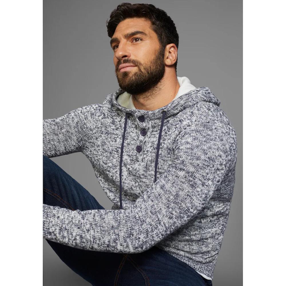 (H.I.S Kapuzenpullover »Bis Größe 5 XL« Mit Knopfleiste - NEUE KOLLEKTION