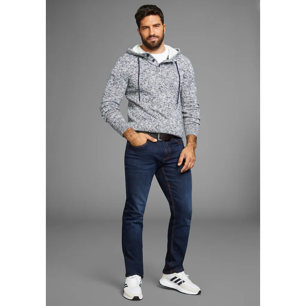 (H.I.S Kapuzenpullover »Bis Größe 5 XL« Mit Knopfleiste - NEUE KOLLEKTION