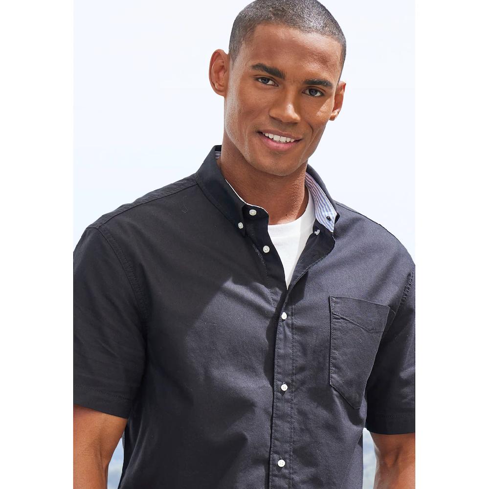 H.I.S Kurzarmhemd »regular-fit« Mit Button-down-Kragen Reine Baumwolle