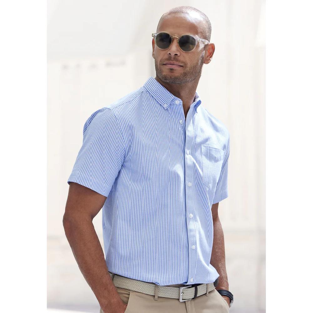 H.I.S Kurzarmhemd »Regular Fit« Oxfordhemd Kurzarm Mit Button-down-Kragen Aus Reiner Baumwolle ▷ Bestellen