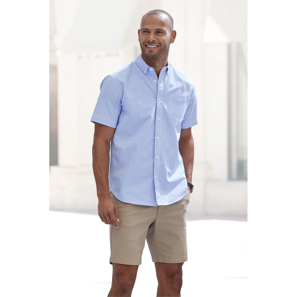 H.I.S Kurzarmhemd »Regular Fit« Oxfordhemd Kurzarm Mit Button-down-Kragen Aus Reiner Baumwolle ▷ Bestellen