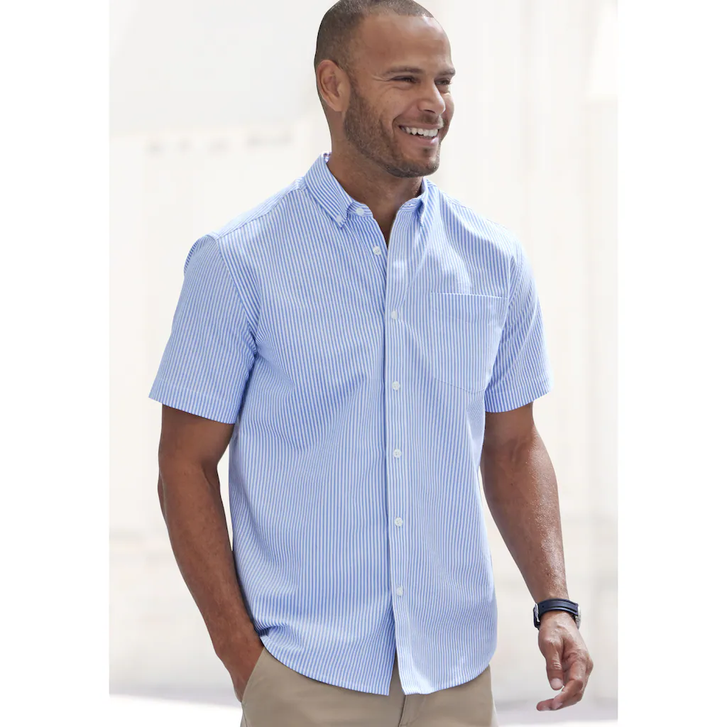 H.I.S Kurzarmhemd »Regular fit« Oxfordhemd kurzarm mit Button-down-Kragen aus reiner Baumwolle ▷ bestellen