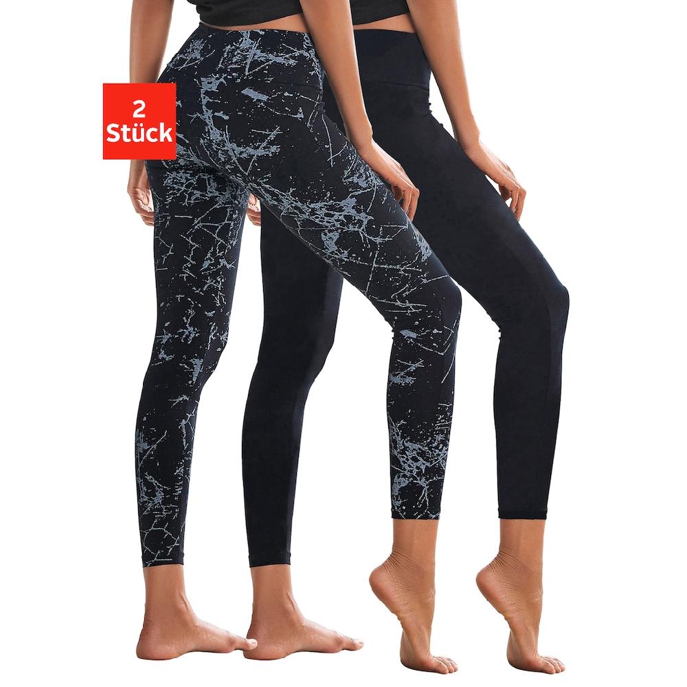 H.I.S Leggings (2er-Pack) in bedruckt und uni Loungewear