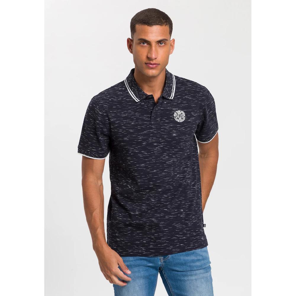 H.I.S Poloshirt in markanter mélange Optik ▷ bestellen