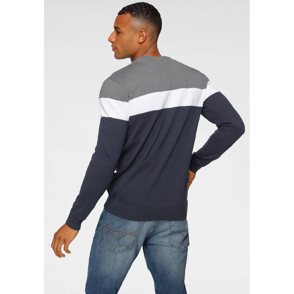H.I.S Rundhalspullover Colorblocking In Leichter Strickqualität ▷ Bestellen