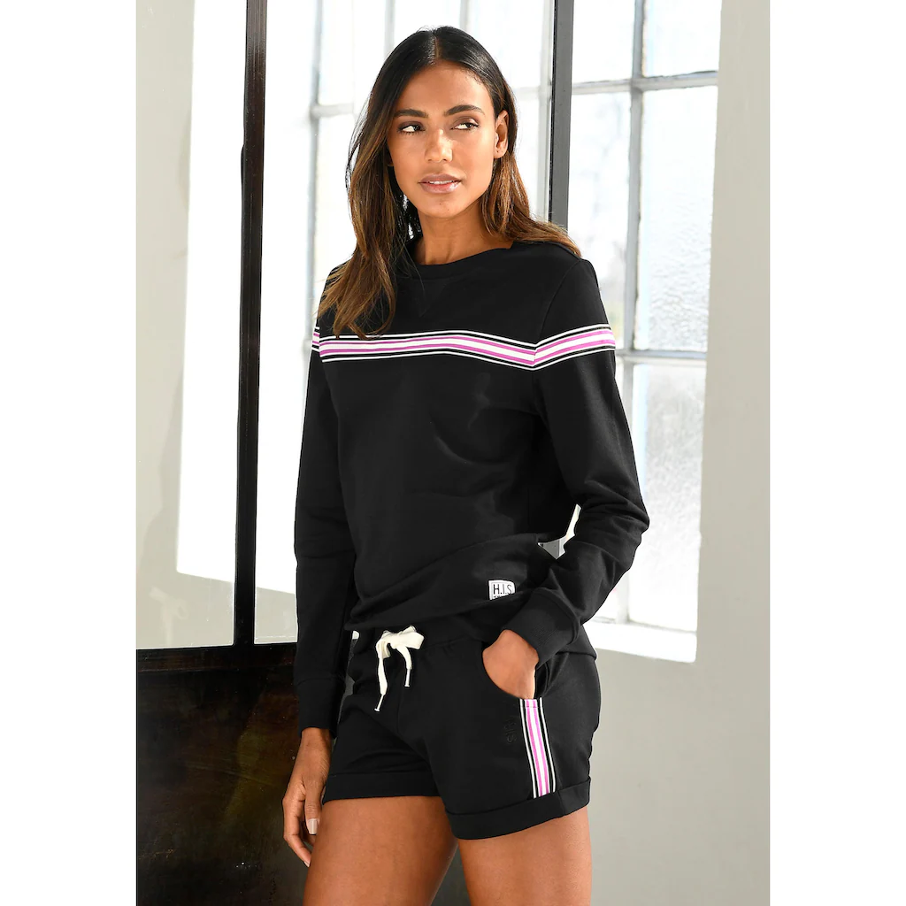 H.I.S Strandshorts Mit Seitlichen Tapestreifen