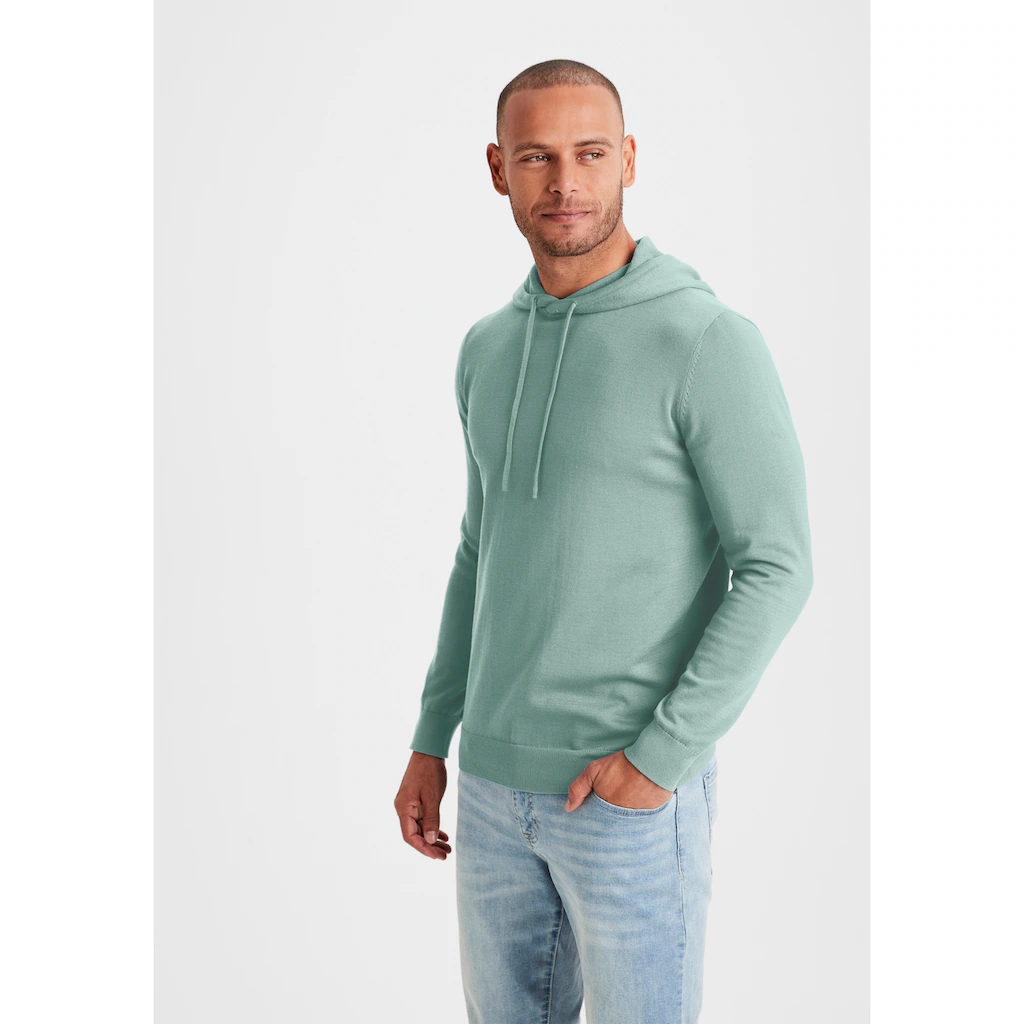 H.I.S Strickpullover »mit Kapuze Regular Fit « Pullover Mit Rundhals Feinstrick Baumwollmischung ▷ Für