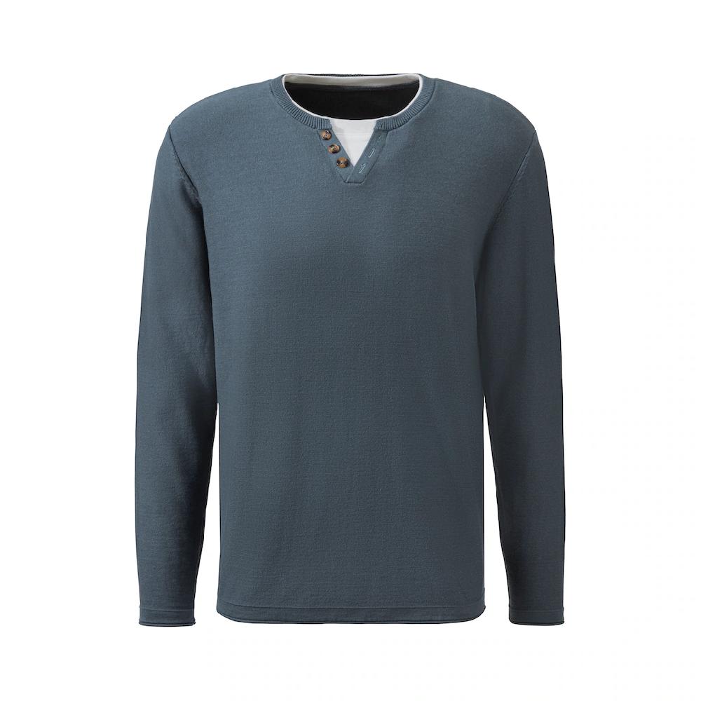 H.I.S Strickpullover Pullover Mit Hochwertiger Halslochverarbeitung In Double-layer Optik