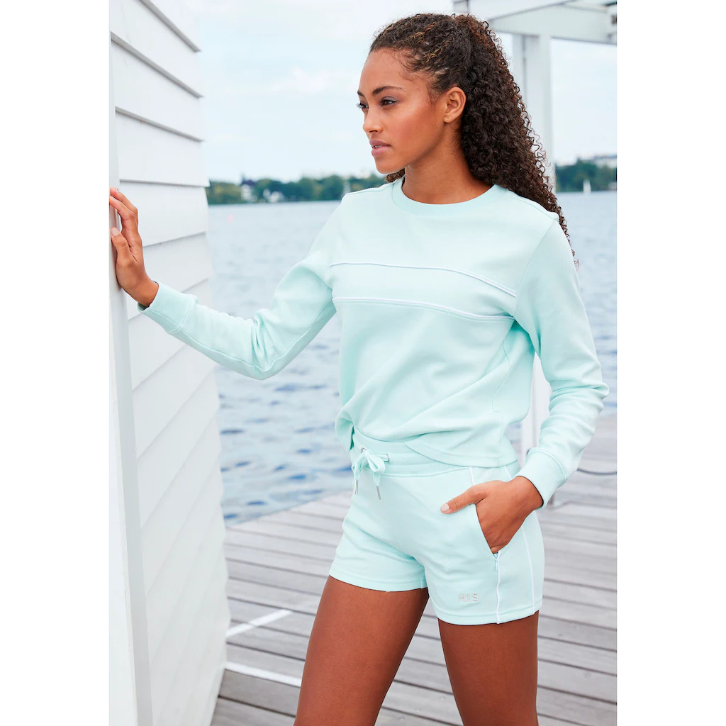 H.I.S Sweatshirt Mit Piping Loungeanzug