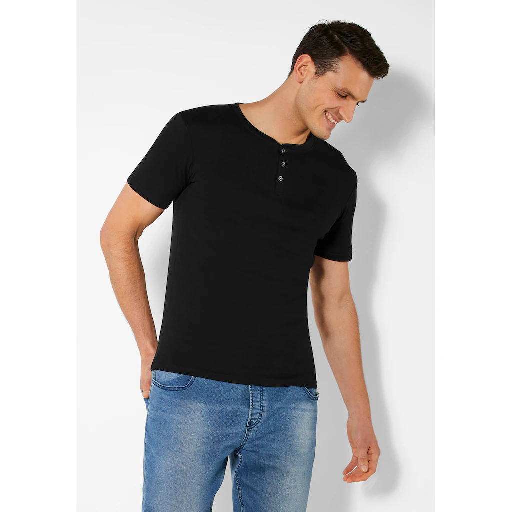 H.I.S T-Shirt Mit Aufwendiger Knopfleiste Perfekt Als Unterziehshirt Bestellen