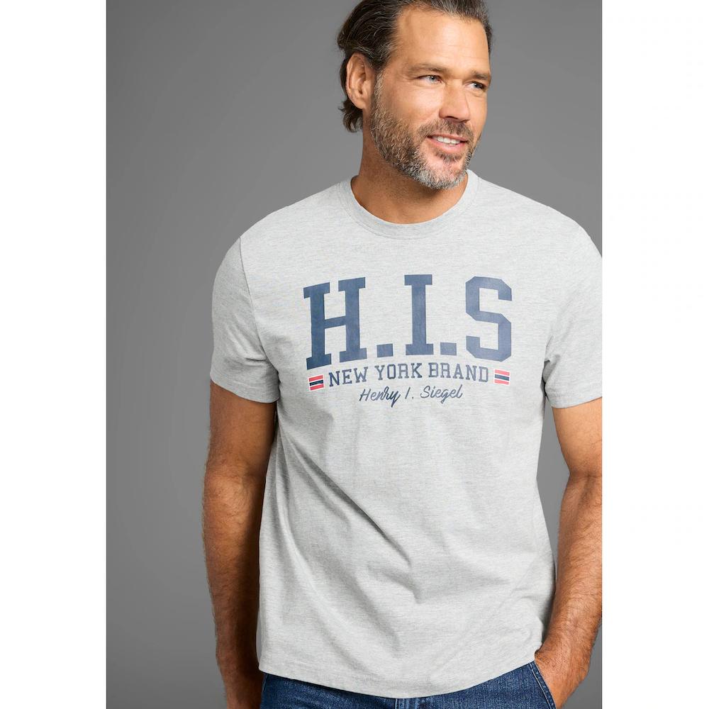 H.I.S T-Shirt mit trendigem Markenlogo im Collage-Look