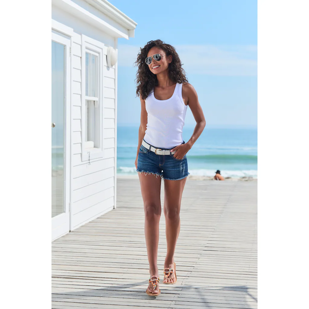 H.I.S Tanktop »ohne Seitennähte« (3er-Pack) Aus Weicher Rippqualität Aus Baumwolle