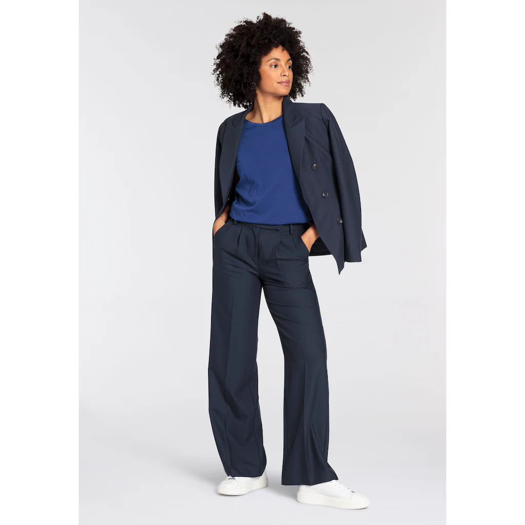 HECHTER PARIS Anzughose Mit Weitem Bein