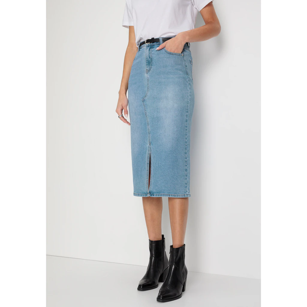 HECHTER PARIS Midirock mit Schlitz vorne - NEUE KOLLKETION