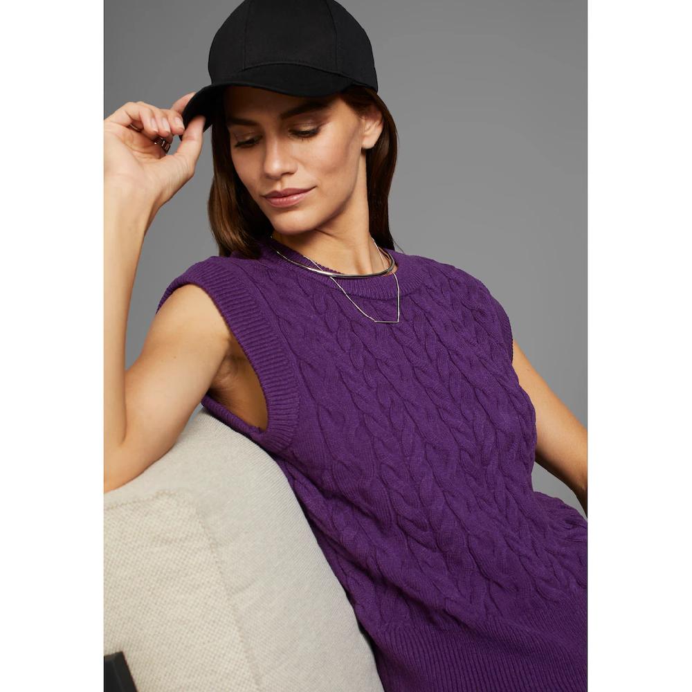 HECHTER PARIS Pullunder Mit Zopfstrickmuster - NEUE KOLLEKTION