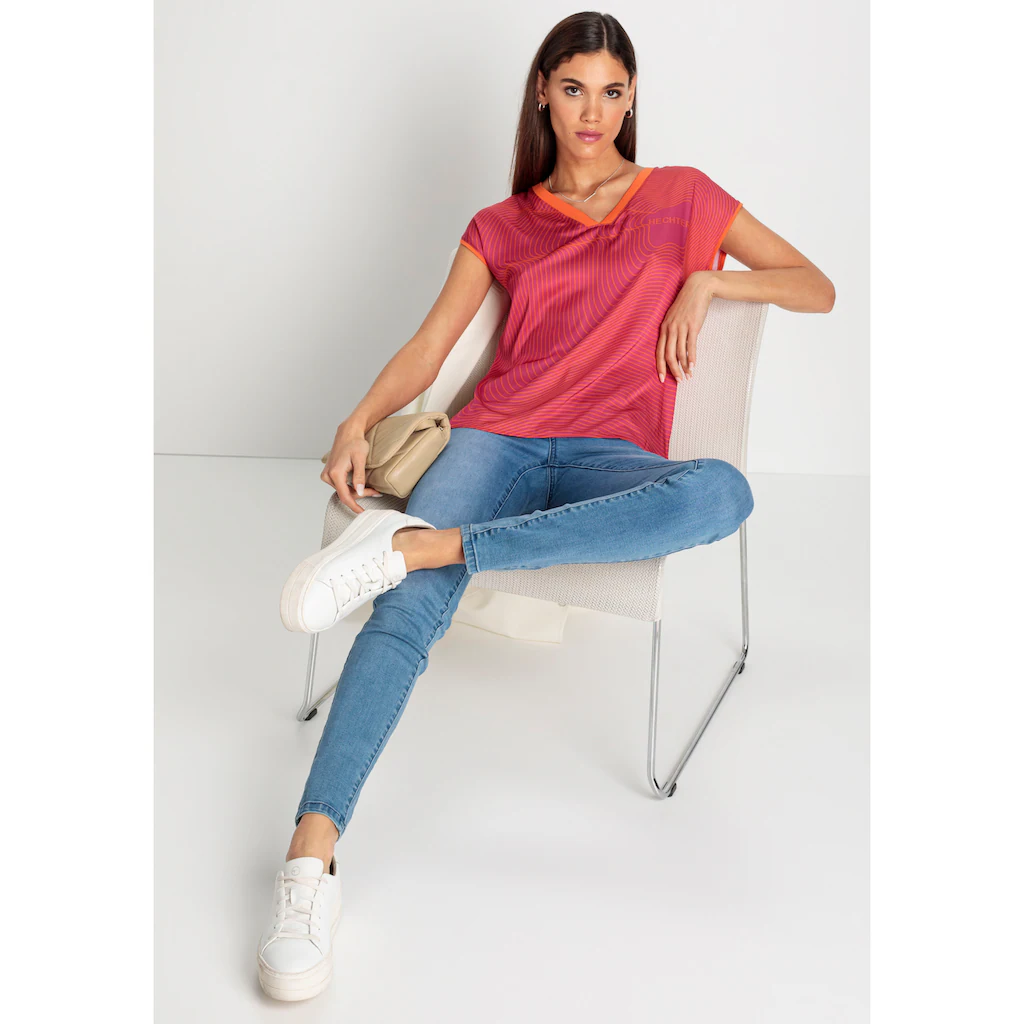 HECHTER PARIS Shirtbluse Mit Logoprint - NEUE KOLLEKTION