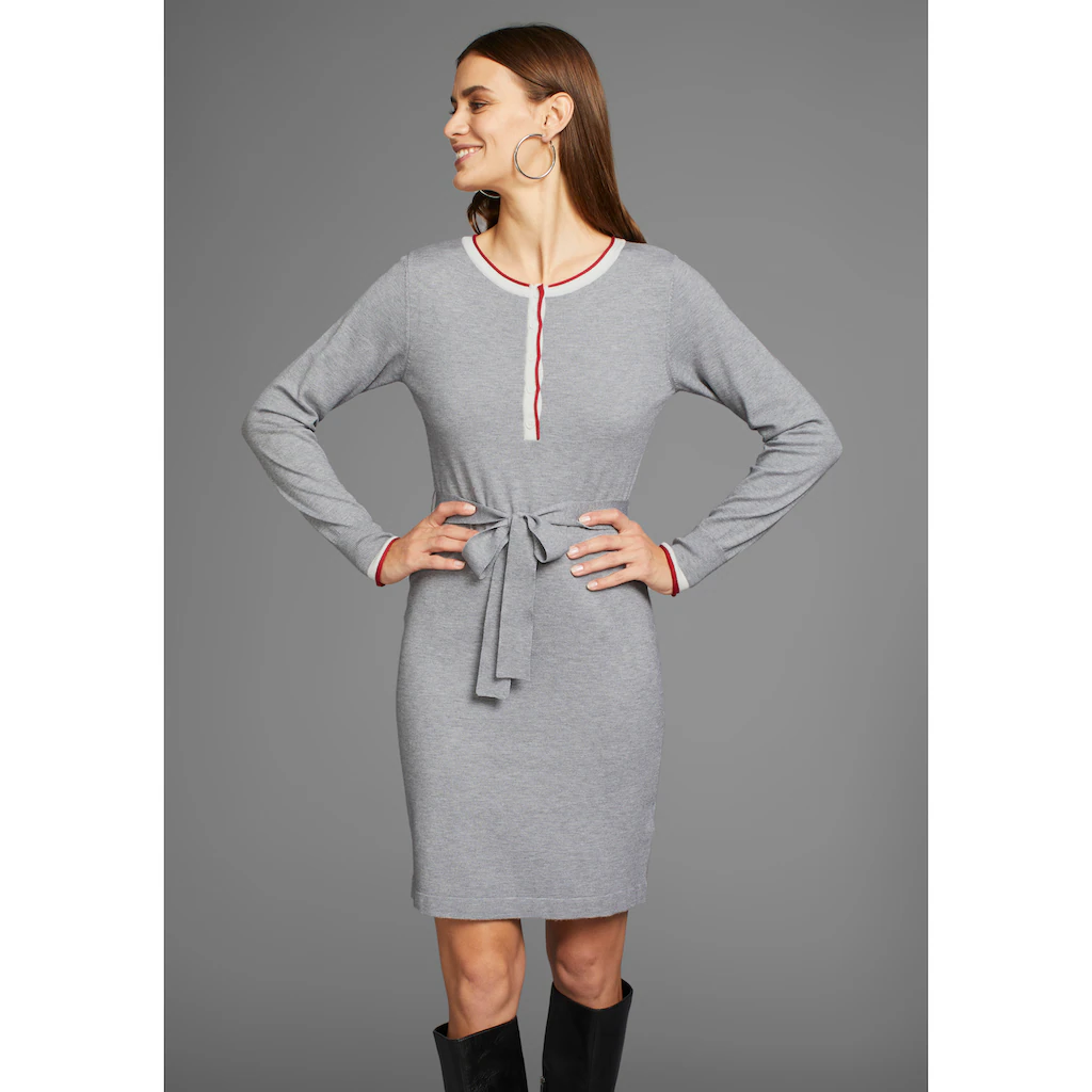 HECHTER PARIS Strickkleid (2 Tlg.) Mit Kontrasthenley - NEUE KOLLEKTION