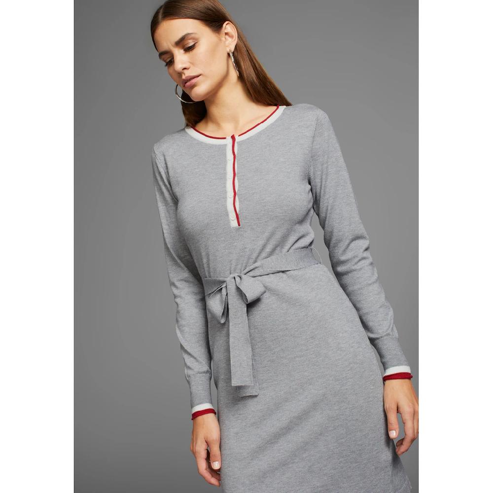 HECHTER PARIS Strickkleid (2 tlg.) mit Kontrasthenley - NEUE KOLLEKTION