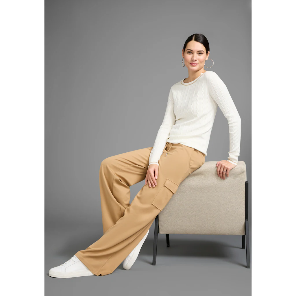 HECHTER PARIS Strickpullover Mit Elegantem Zopfstrickmuster