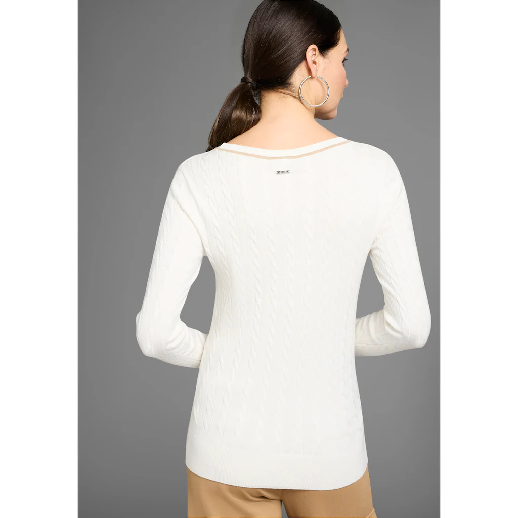 HECHTER PARIS Strickpullover Mit Elegantem Zopfstrickmuster