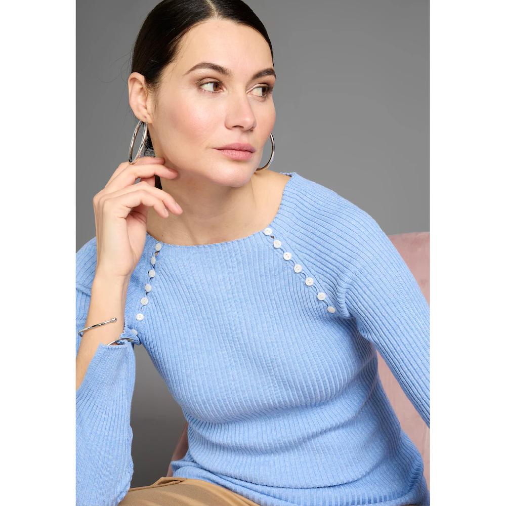 HECHTER PARIS Strickpullover Mit Stilvollen Knopfleisten