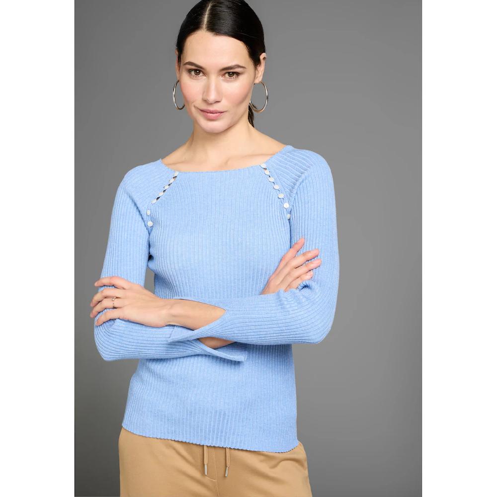 HECHTER PARIS Strickpullover mit stilvollen Knopfleisten