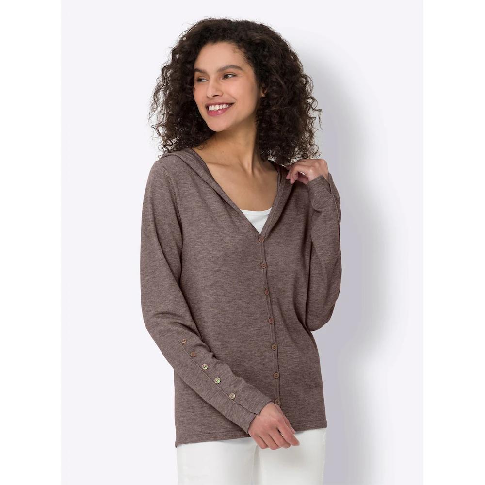 heine Kapuzenstrickjacke