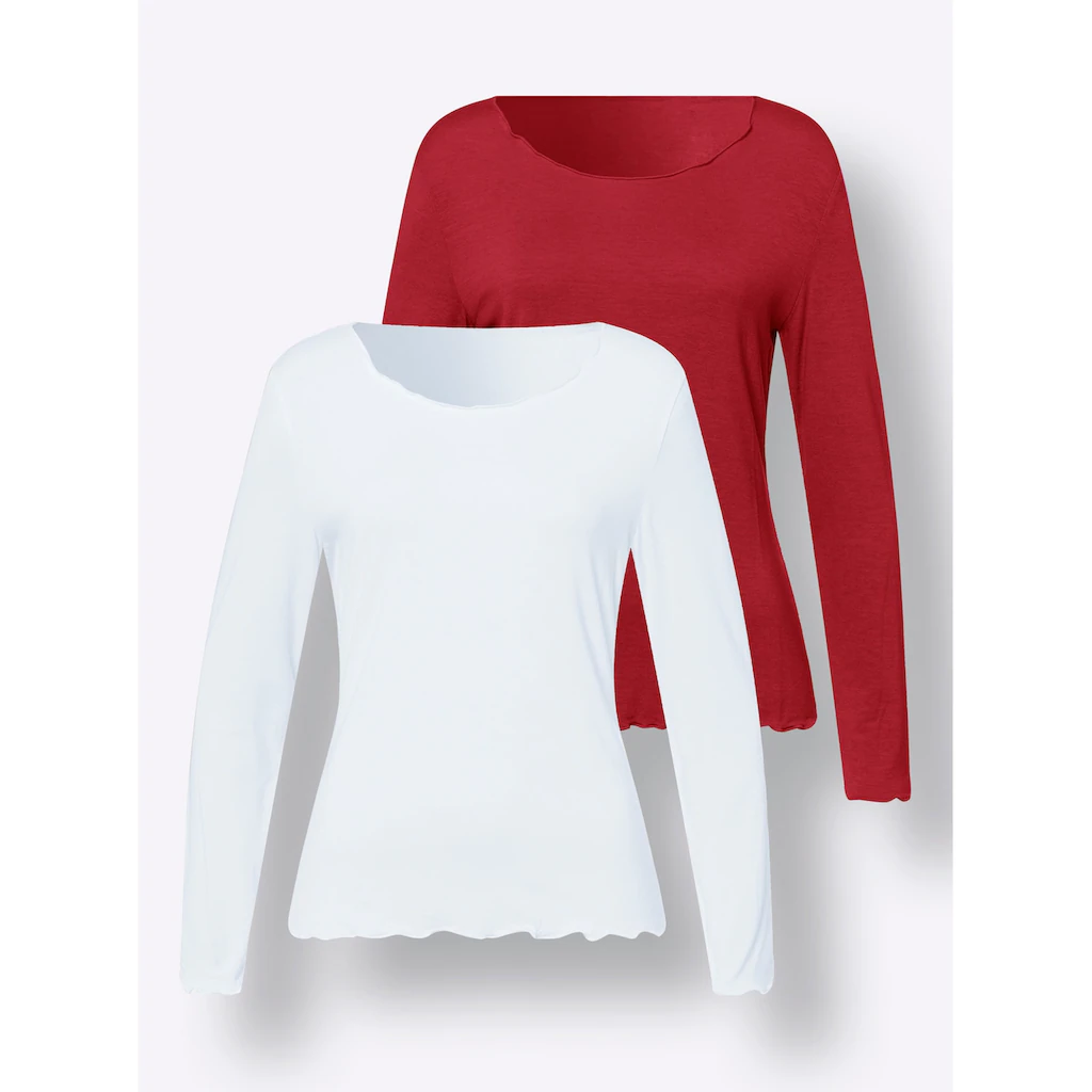 heine Langarmshirt »Doppelpack Shirts« (2 tlg.)