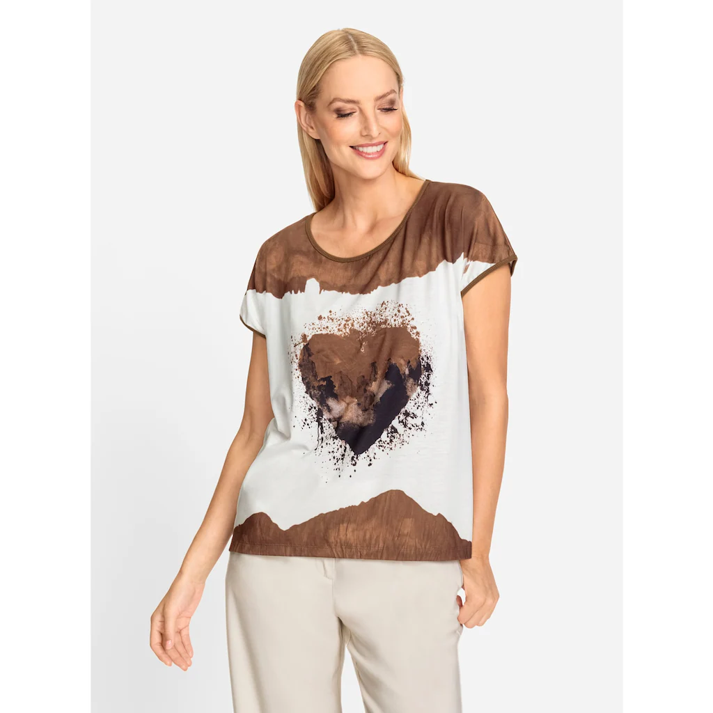 heine Rundhalsshirt »Druck-Shirt« (1 tlg.)