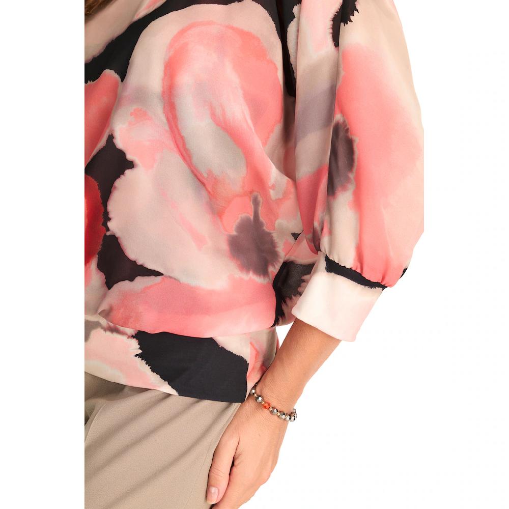 HERMANN LANGE Collection Blusenshirt Mit Bündchen An Ärmeln Und Saum