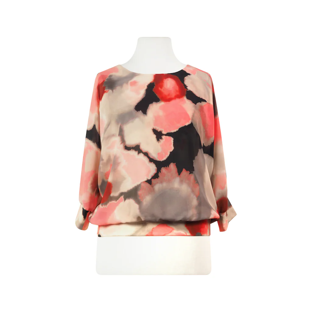 HERMANN LANGE Collection Blusenshirt Mit Bündchen An Ärmeln Und Saum