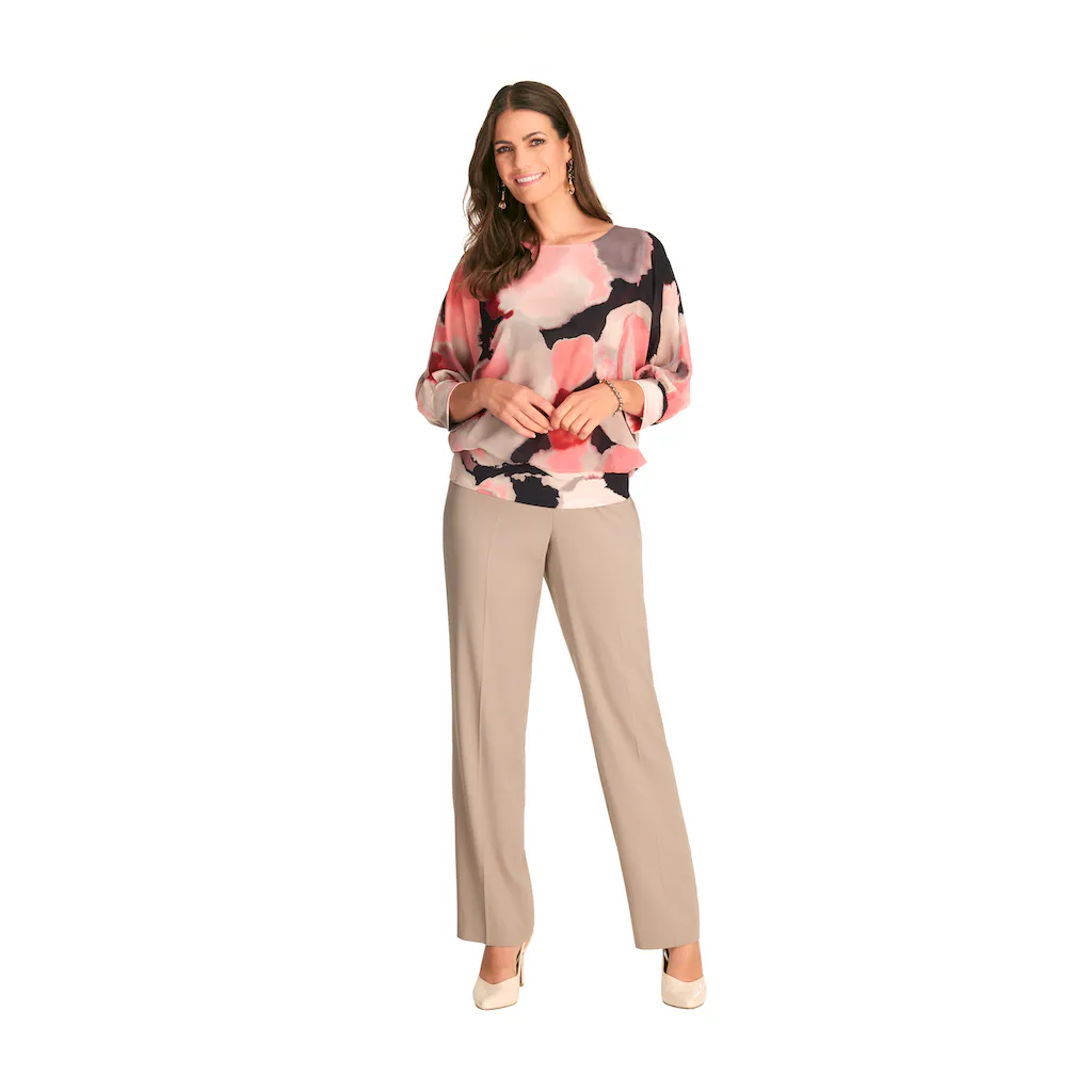 HERMANN LANGE Collection Blusenshirt mit Bündchen an Ärmeln und Saum