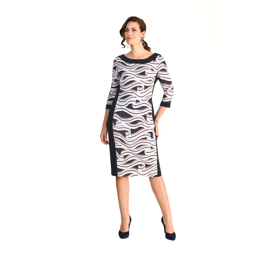 HERMANN LANGE Collection Etuikleid mit grafischem Muster