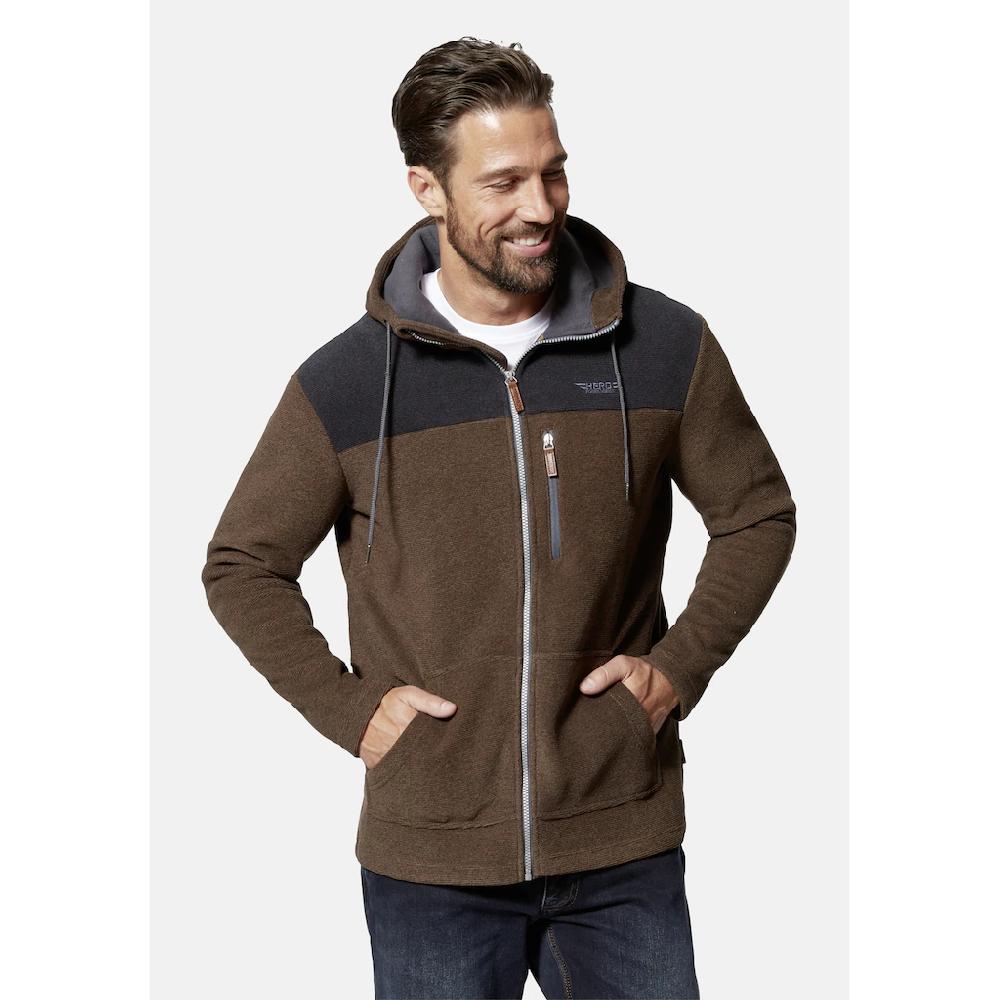 HERO by John Medoox Fleecejacke »Hero by John Medoox Hoodie Strick- Fleecejacke« fleece Straight Fit Casual Atmungsaktiv für Herren ▷ für