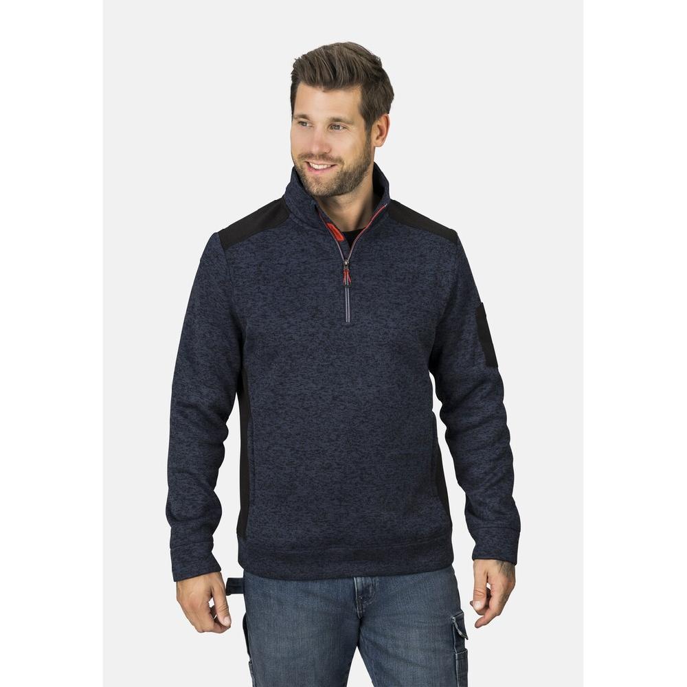HERO by John Medoox Sweatjacke »Knitted Workwear Arbeits-Fleece-Strickshirt Troyer« Arbeits-Fleece-Strickshirt Troyer Funktionsqualitätfür Herren