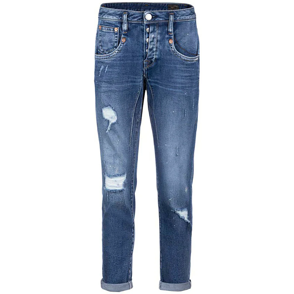 Herrlicher 7/8-Jeans »Shyra Cropped Denim Comfort« Mit Halb Verdeckter Knopfleiste