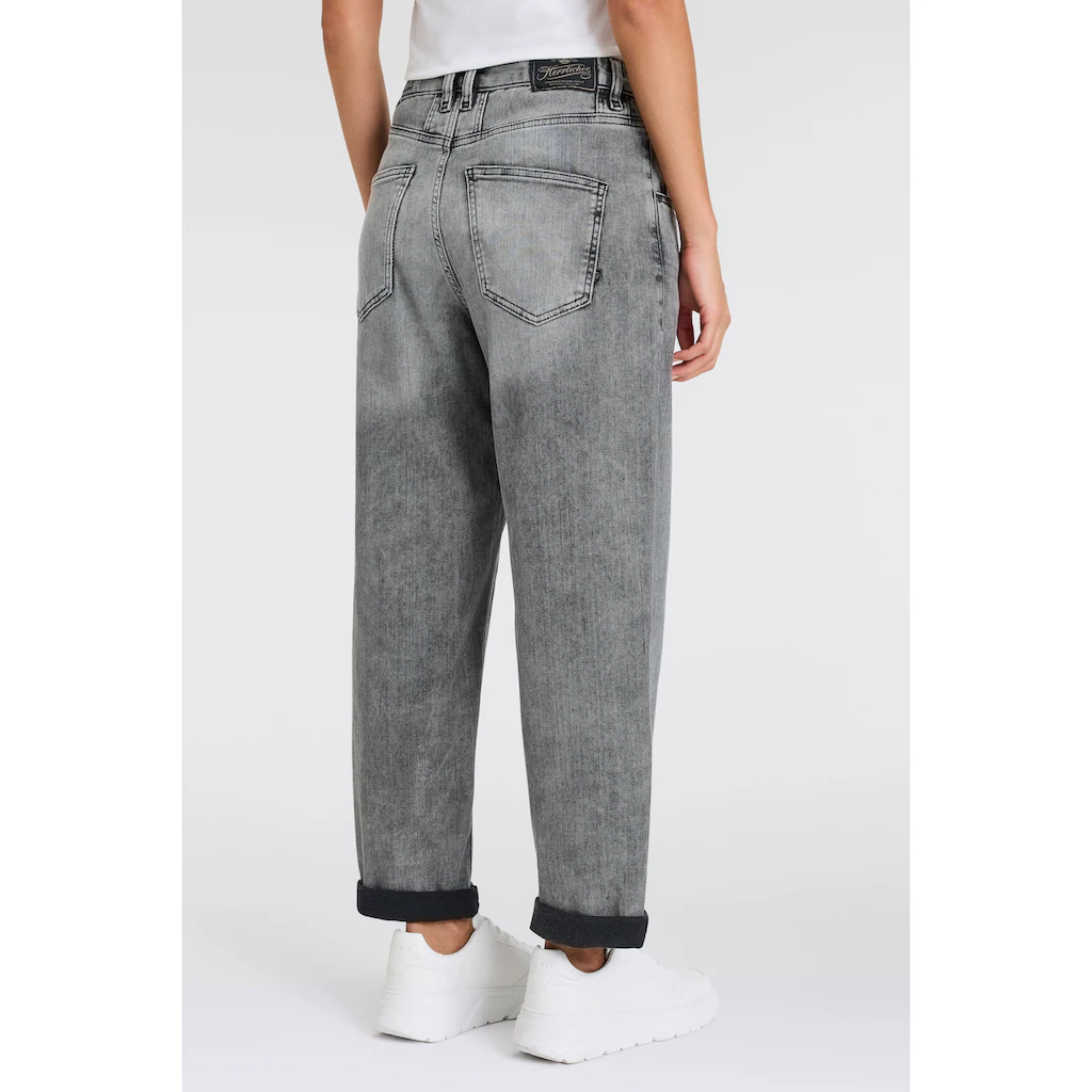 Herrlicher Loose-fit-Jeans »Brooke Organic Denim Brushed« Mit Figurbetonenden Abnähern Vorn