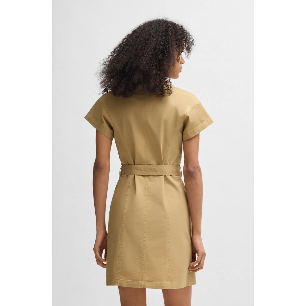 HUGO Blue Blusenkleid »Kerami-1-W_B« Mit Zipper Detail