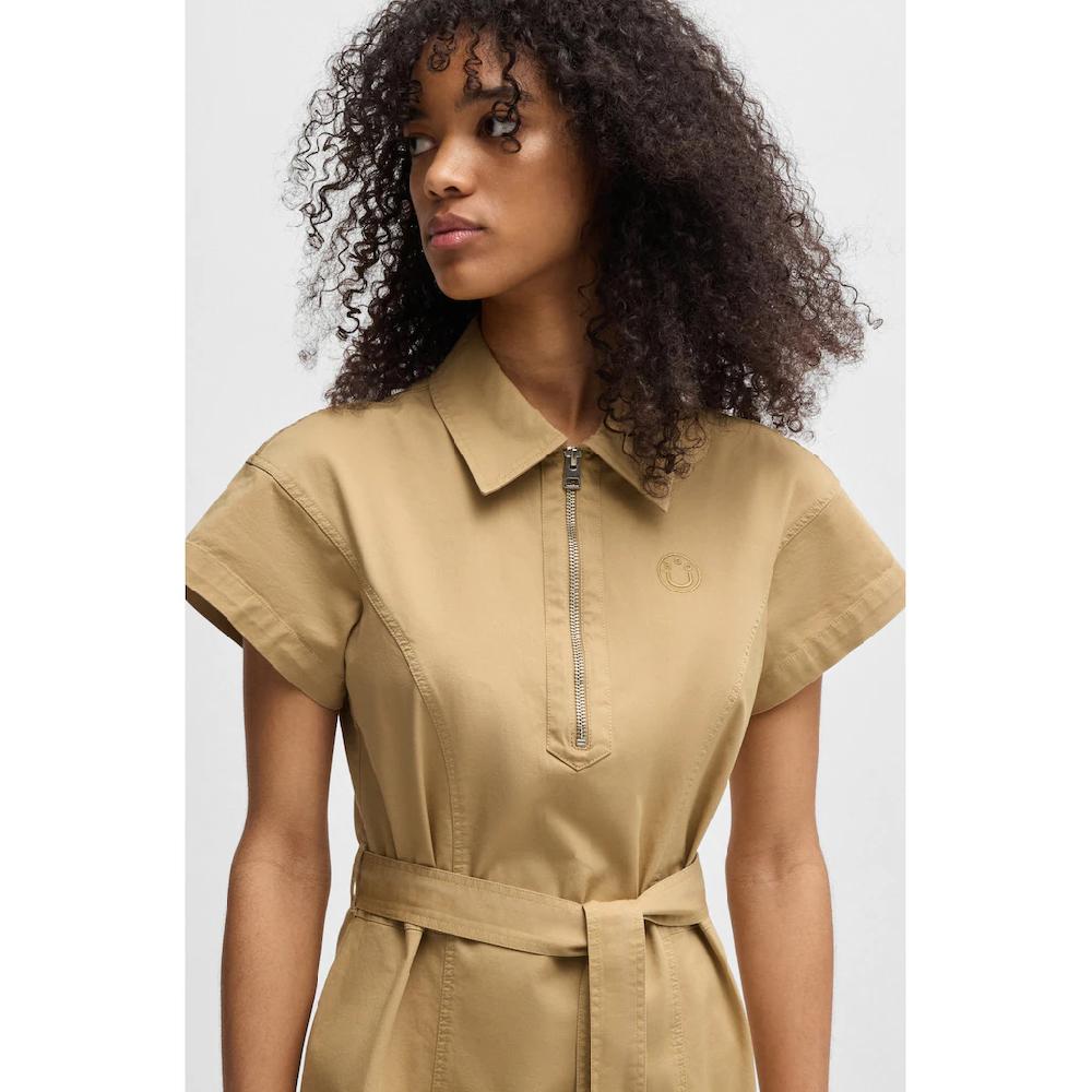 HUGO Blue Blusenkleid »Kerami-1-W_B« Mit Zipper Detail