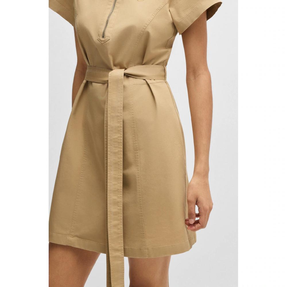 HUGO Blue Blusenkleid »Kerami-1-W_B« Mit Zipper Detail