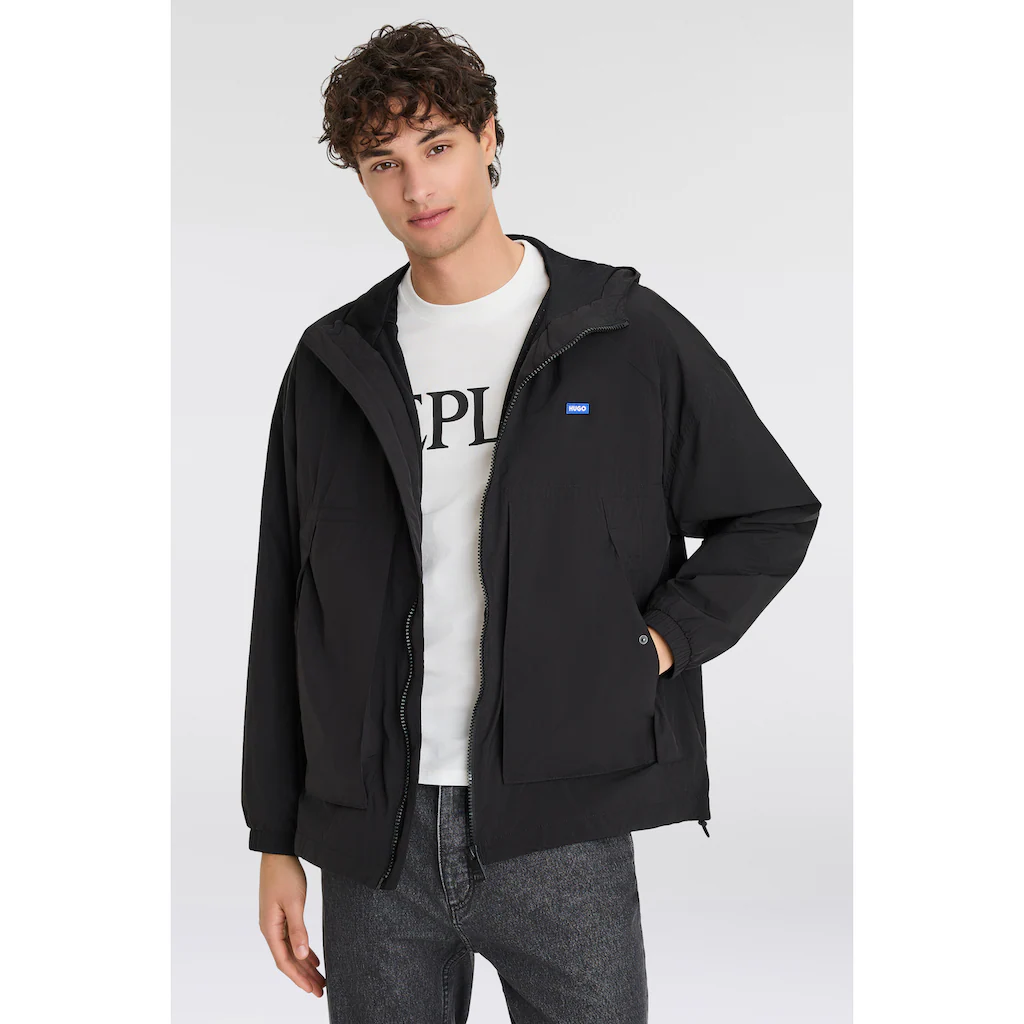HUGO Blue Outdoorjacke »Bod2521« mit Kapuze mit großen Taschen