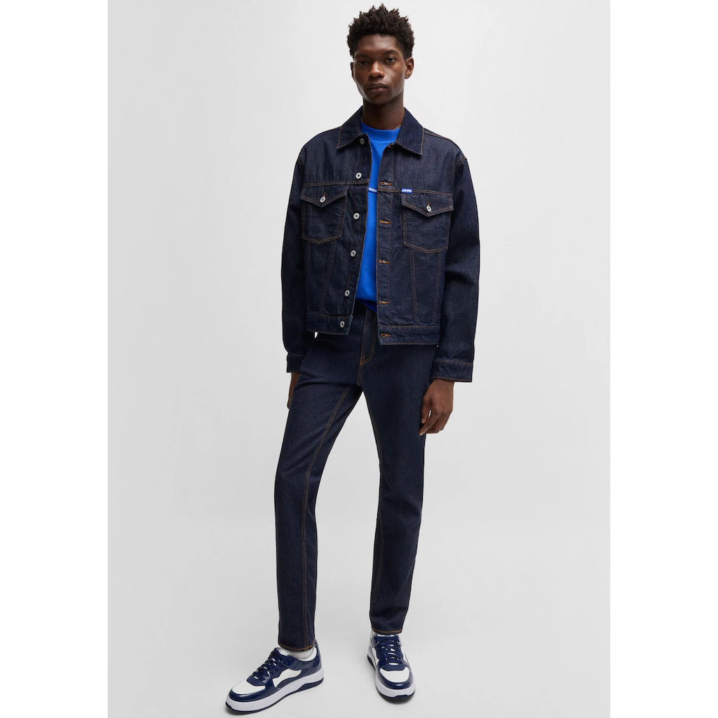 HUGO Blue Slim-fit-Jeans »Ash« Mit Stone-washed-Finish ▷ Kaufen